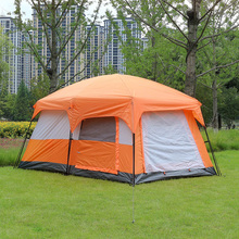 패밀리캠핑 거실형 텐트 대형 사계절 리빙쉘 오렌지