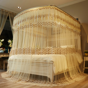 데이스윗 캐노피 침대 모기장(베이지) (150x200cm)
