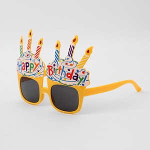 케이크 생일 파티 안경(옐로우)