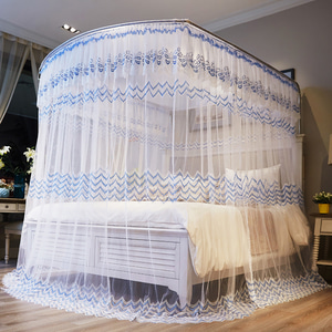 데이스윗 캐노피 침대 모기장(120x200cm) (블루)