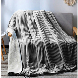 럭스 양면 담요이불(그레이) (150x200cm)