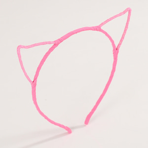 [엔젤슈슈] 반짝이 고양이 귀 헤어밴드 핑크 머리띠