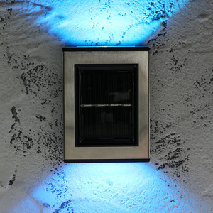 LED 솔라 실버 태양광 벽부등 2p 야외 태양광전등