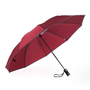 거꾸로 LED 완전자동 우산(레드) 여름 포켓 3단우산
