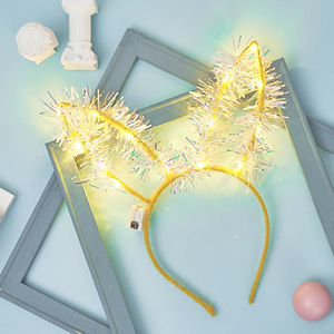 트윙클 LED 토끼 머리띠 4p세트 이벤트소품 홈파티