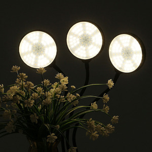 쑥쑥 광합성 LED 식물등(3헤드) (웜색) 다육이조명