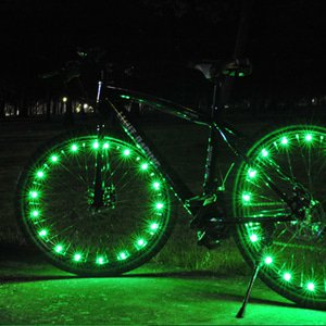 플래시 자전거 LED 와이어 휠라이트 야간안전등