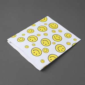 노란 스마일 M형 페이퍼백 90p세트 선물 답례품봉투