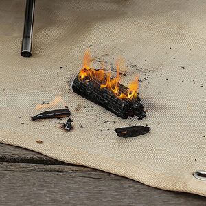 화재예방 캠핑 방염포 100x100cm 난로 화로대 매트