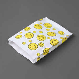 노란 스마일 페이퍼백 90p세트 M형 선물 종이봉투