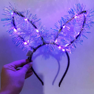 트윙클 LED 토끼 머리띠 4p세트 셀프촬영소품