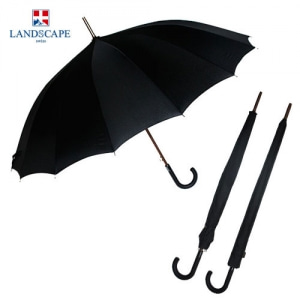 랜드스케이프 우산 무지검정 곡자우산 70-16K (방풍)