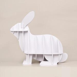 DIY 토끼 동물모형 선반 책장(75x65cm) (화이트)