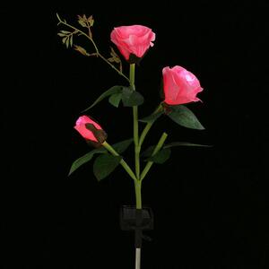 장미 LED 태양광 꽃정원등(핑크) 정원인테리어