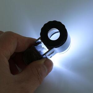 50배율 UV+LED 휴대용 현미경 지폐감정기 미니확대경