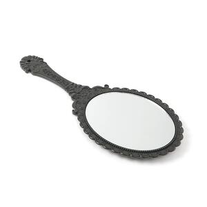 앨리쉬 타원형 손거울(블랙) 휴대용 미니 공주거울