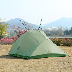 3인용 더블 레이어 초경량 텐트(그린) 비박 백패킹