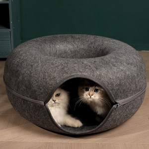 고양이 도넛 터널 숨숨집(50cm) 캣터널하우스