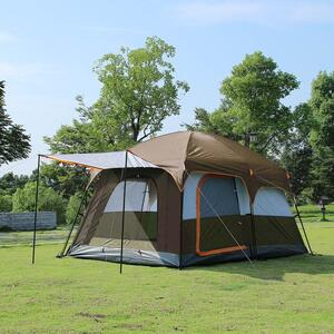 패밀리캠핑 거실형 텐트 캠핑 대형 리빙쉘 브라운