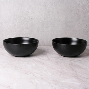 [루전] 니트 면기 2인세트 (블랙) 라면그릇