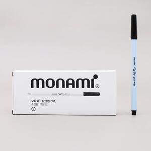 모나미 351 클래식 사인펜 12개입(흑) 검정싸인펜