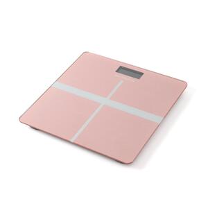 크로스 사각 디지털 체중계(핑크) LED체중계
