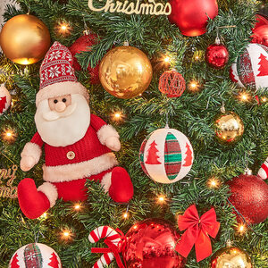 240cm 꼬깔 산타 장식세트 크리스마스트리 오너먼트
