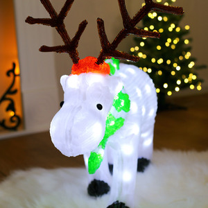 크리스마스 80구 LED 루돌프 트리 사슴 장식인형