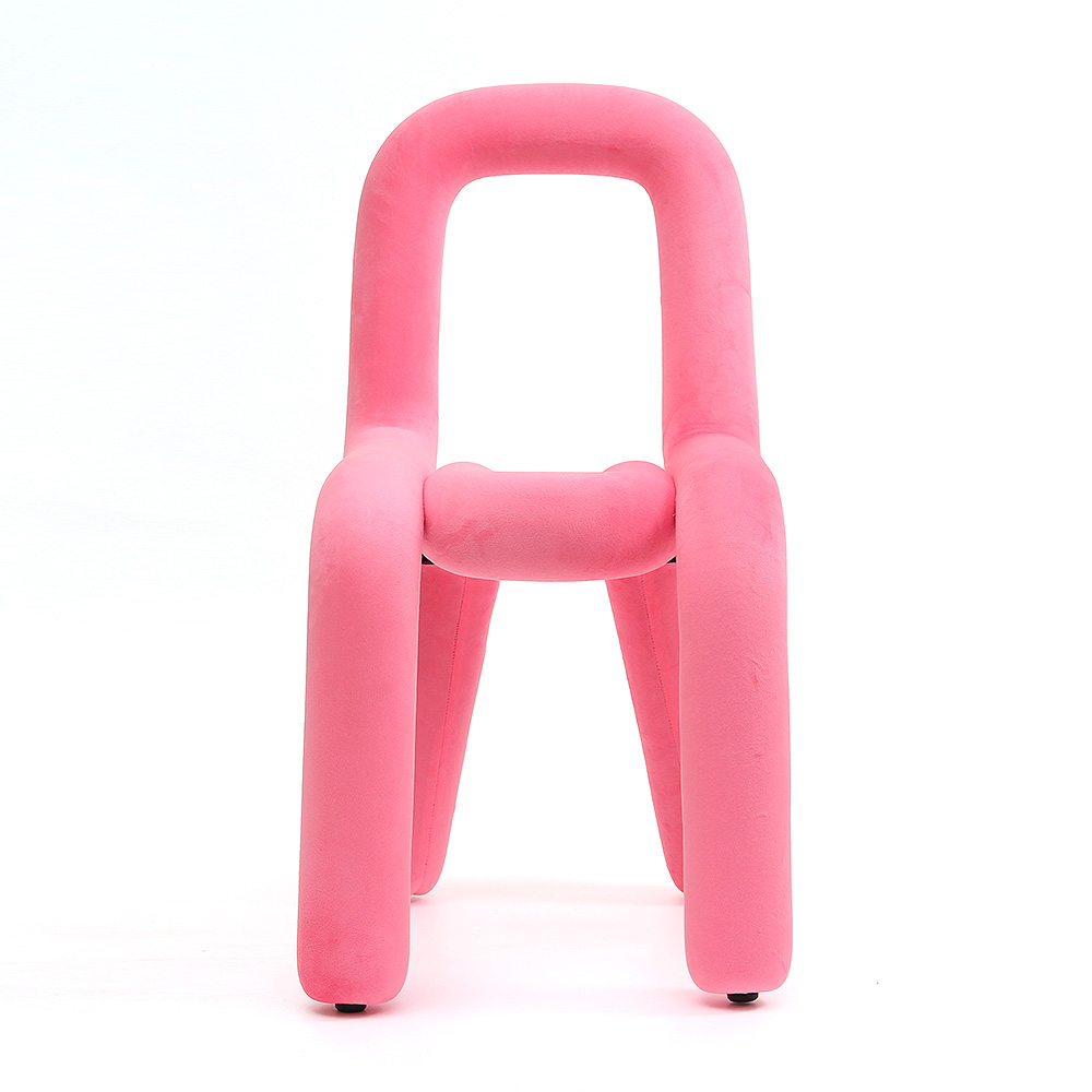 인테리어 볼드라인 의자(핑크) 스툴의자