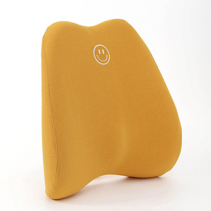 감동 스마일 메모리폼 허리 의자 등받이 쿠션 (옐로우